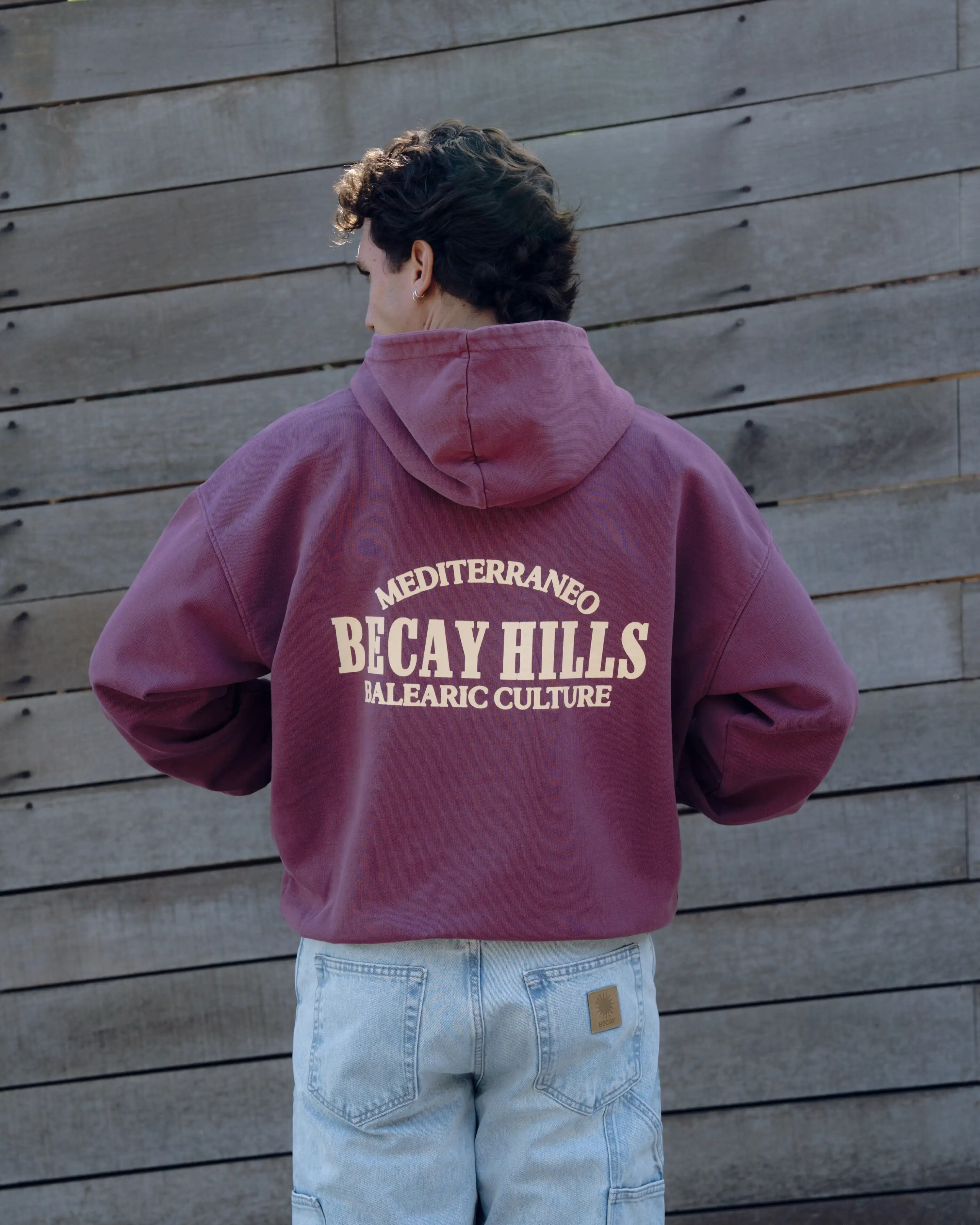 Hills Hoodie Wine - Image 8