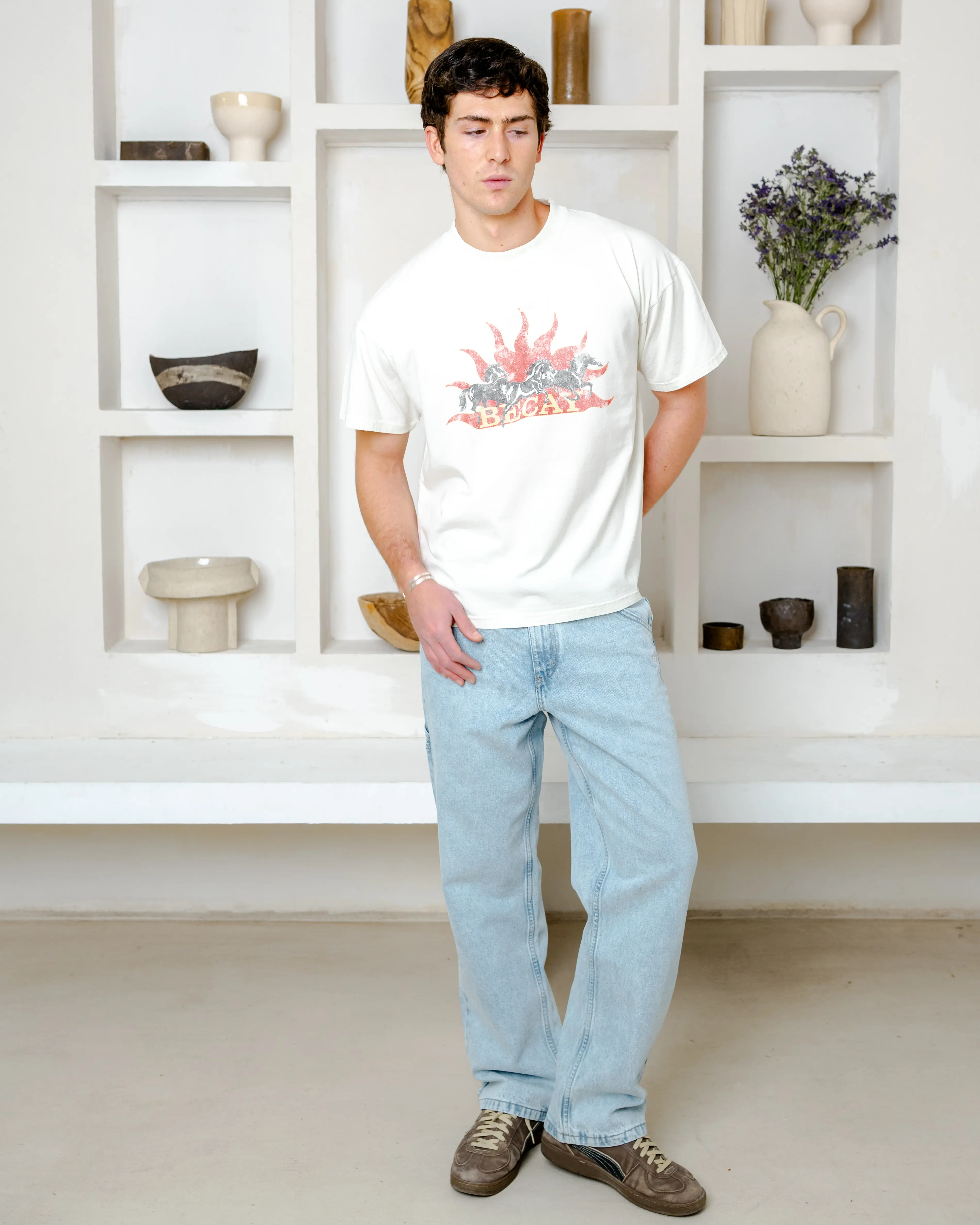 Horses T-Shirt Cream - Image 5