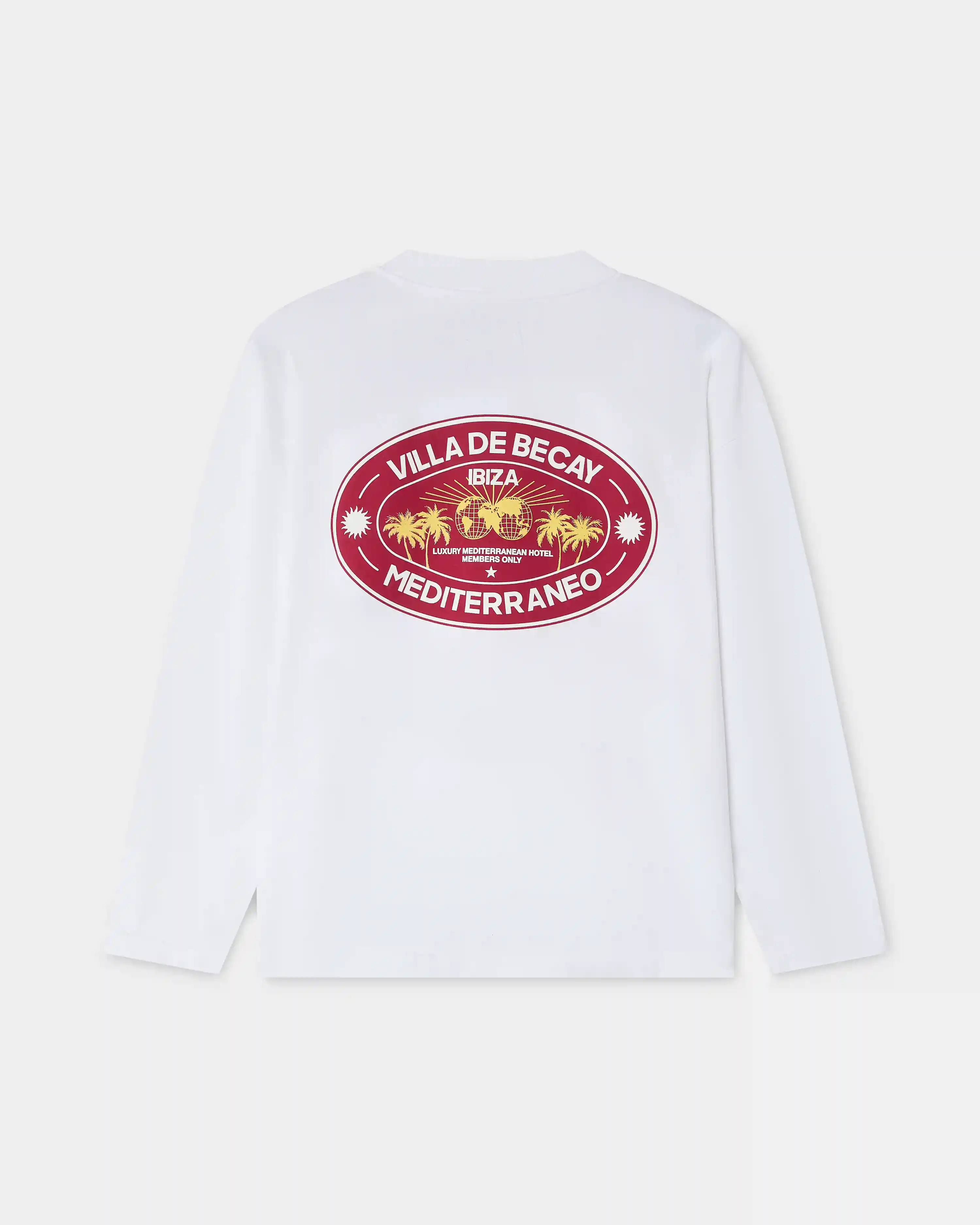 Hotel Longsleeve White & Red