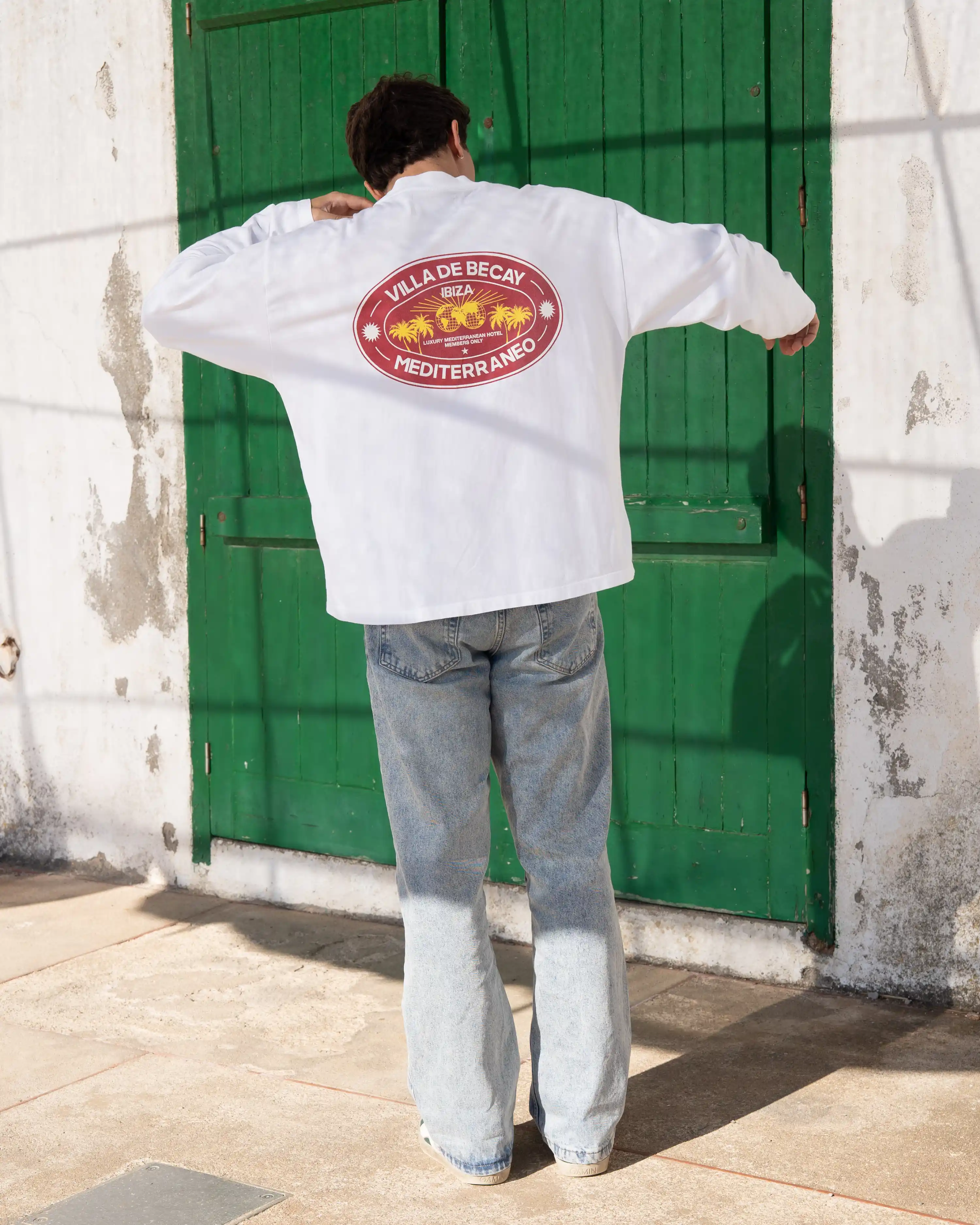 Hotel Longsleeve White & Red - Image 5