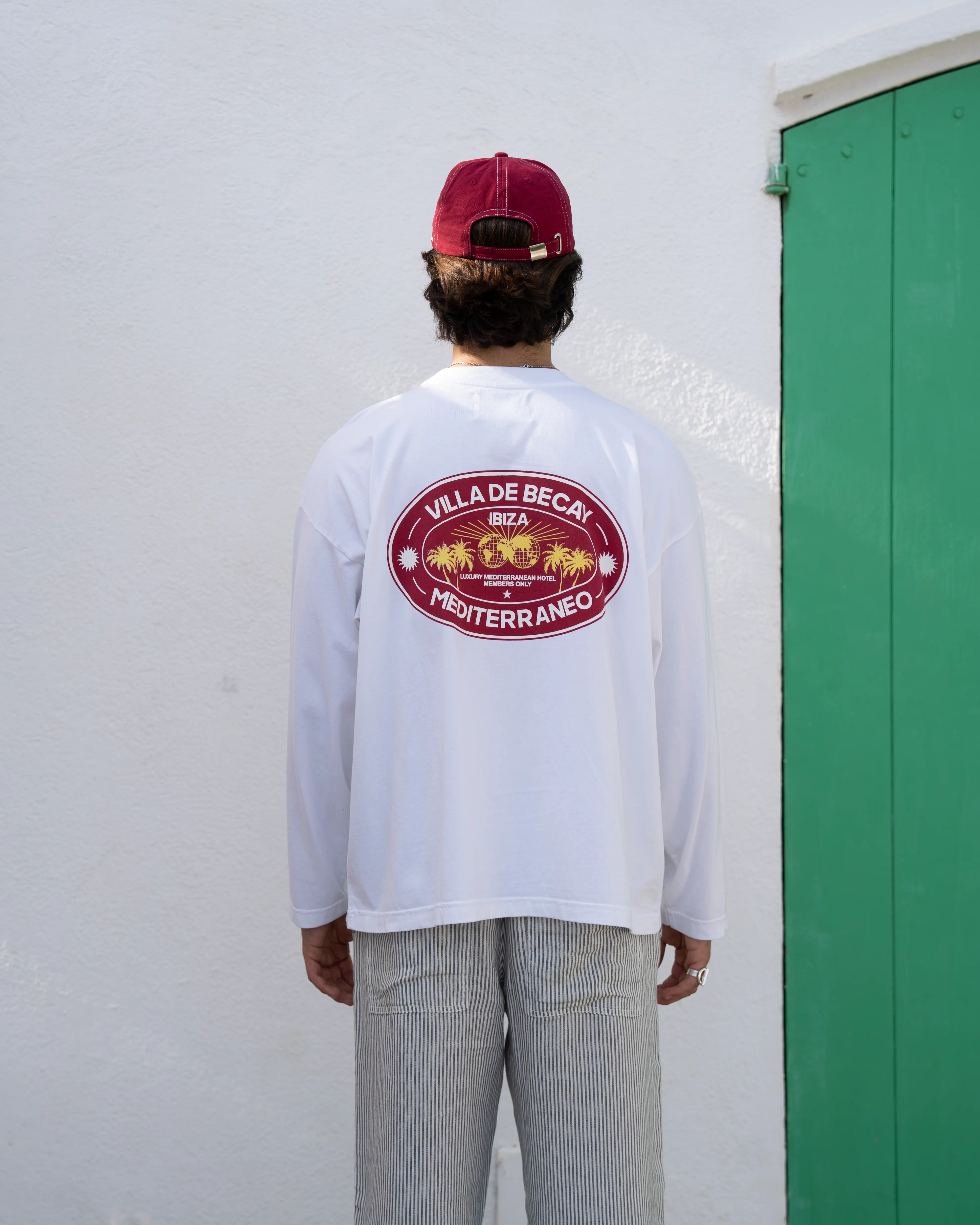 Hotel Longsleeve White & Red - Image 7