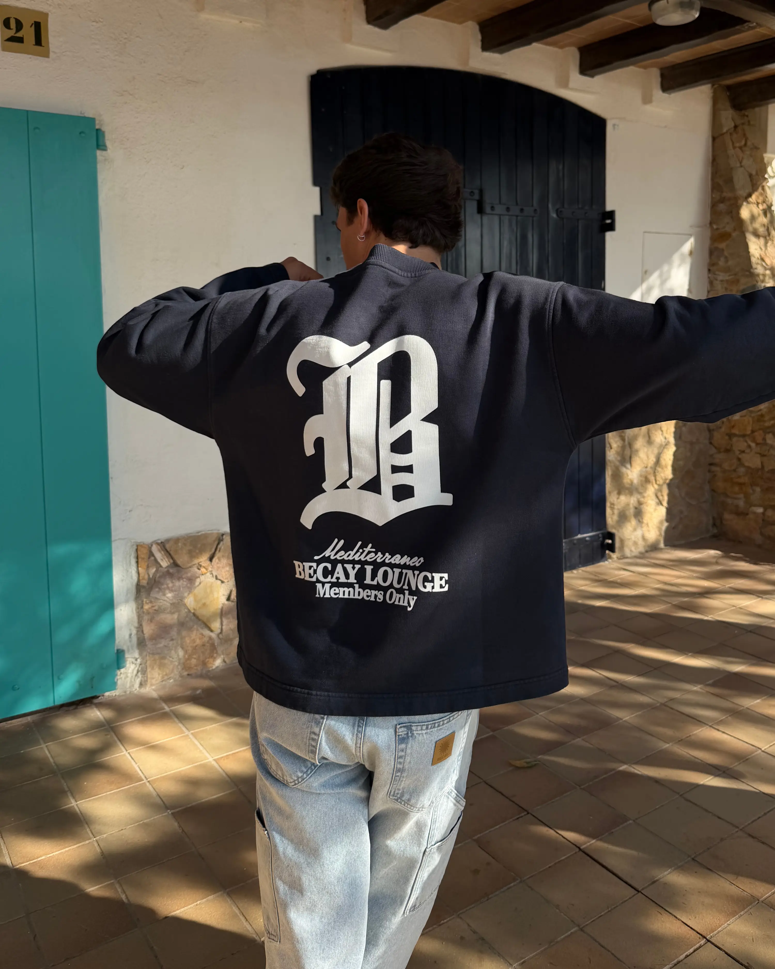 Lounge Crewneck Navy - Image 4