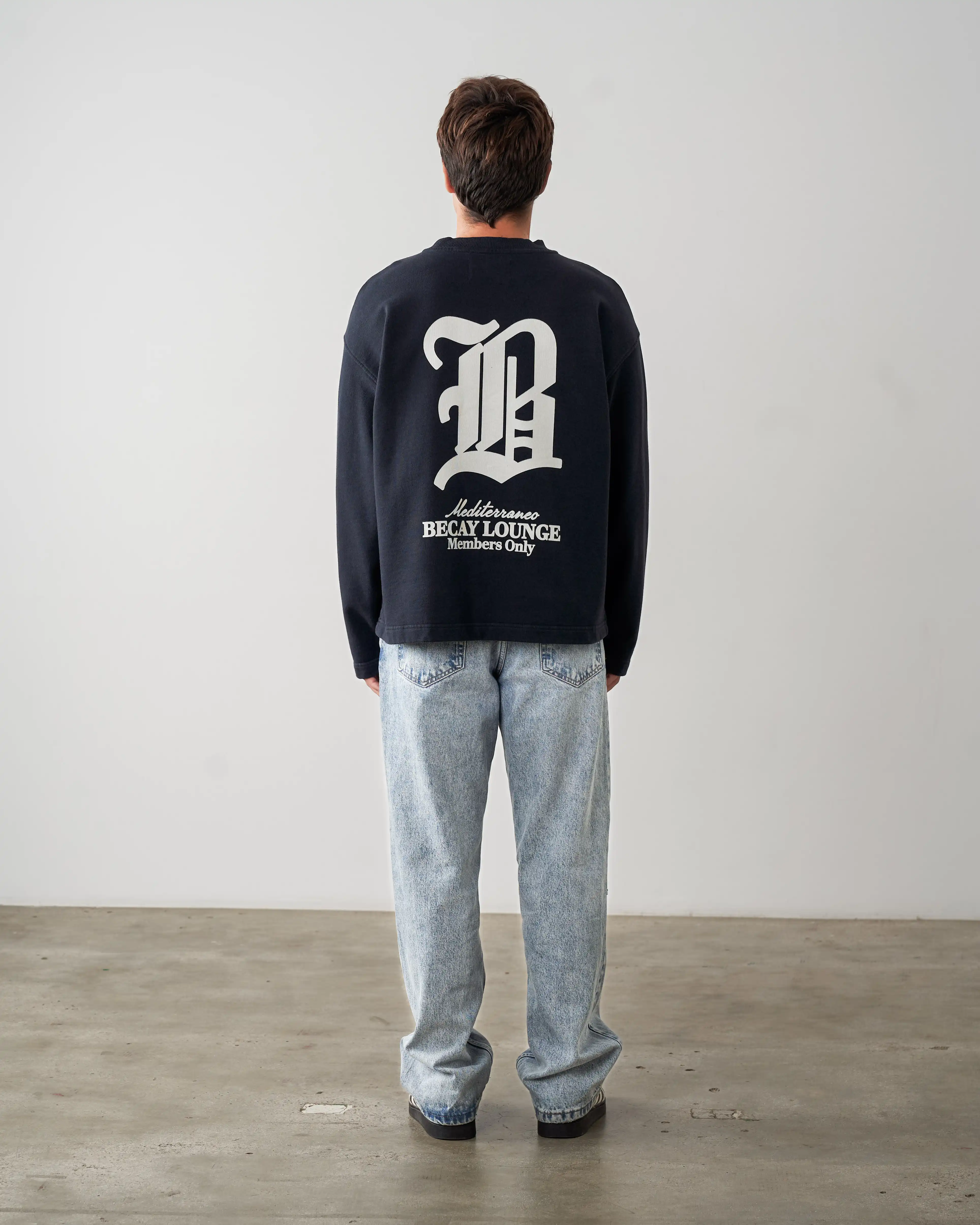 Lounge Crewneck Navy - Image 8