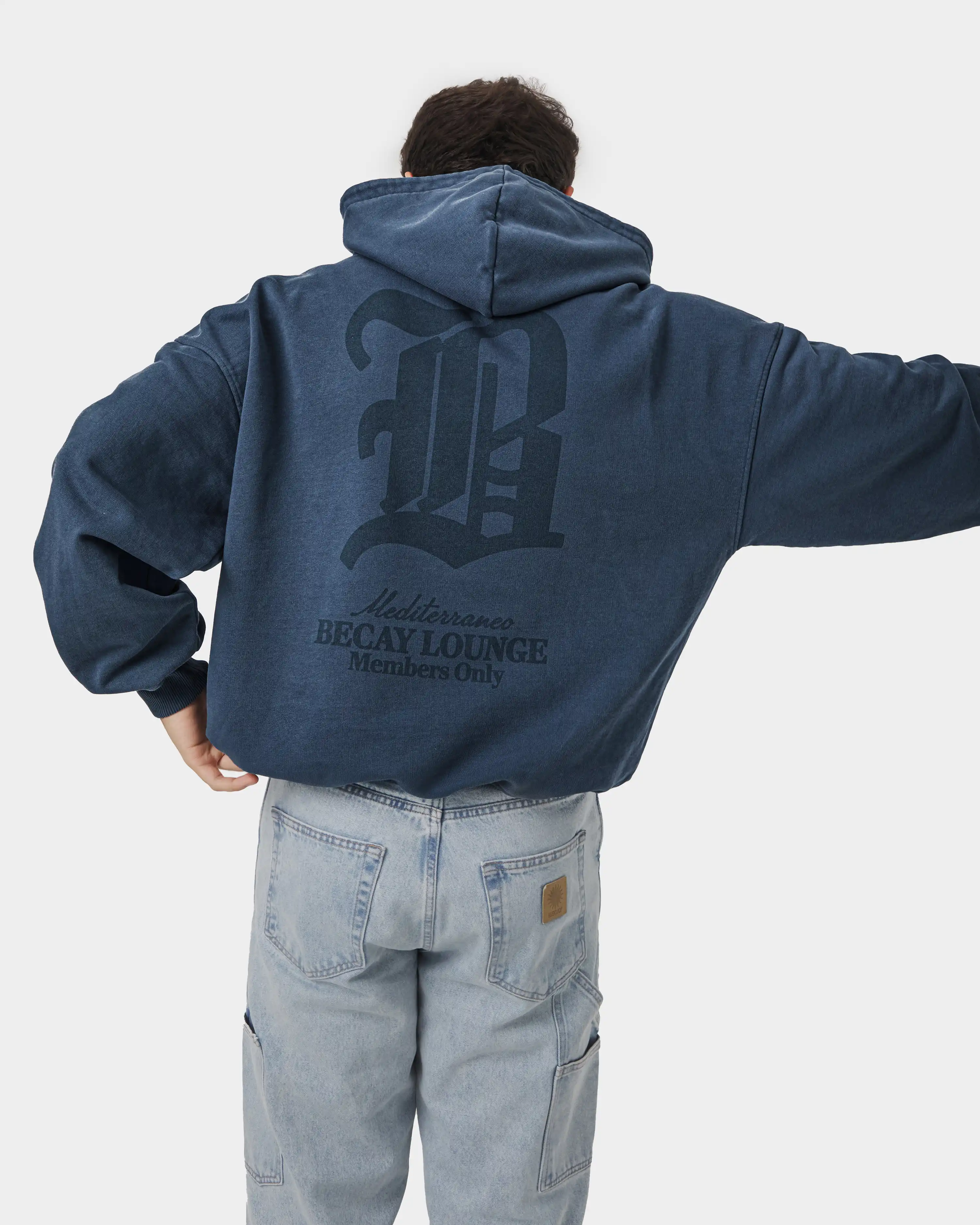 Lounge Hoodie Navy - Image 8