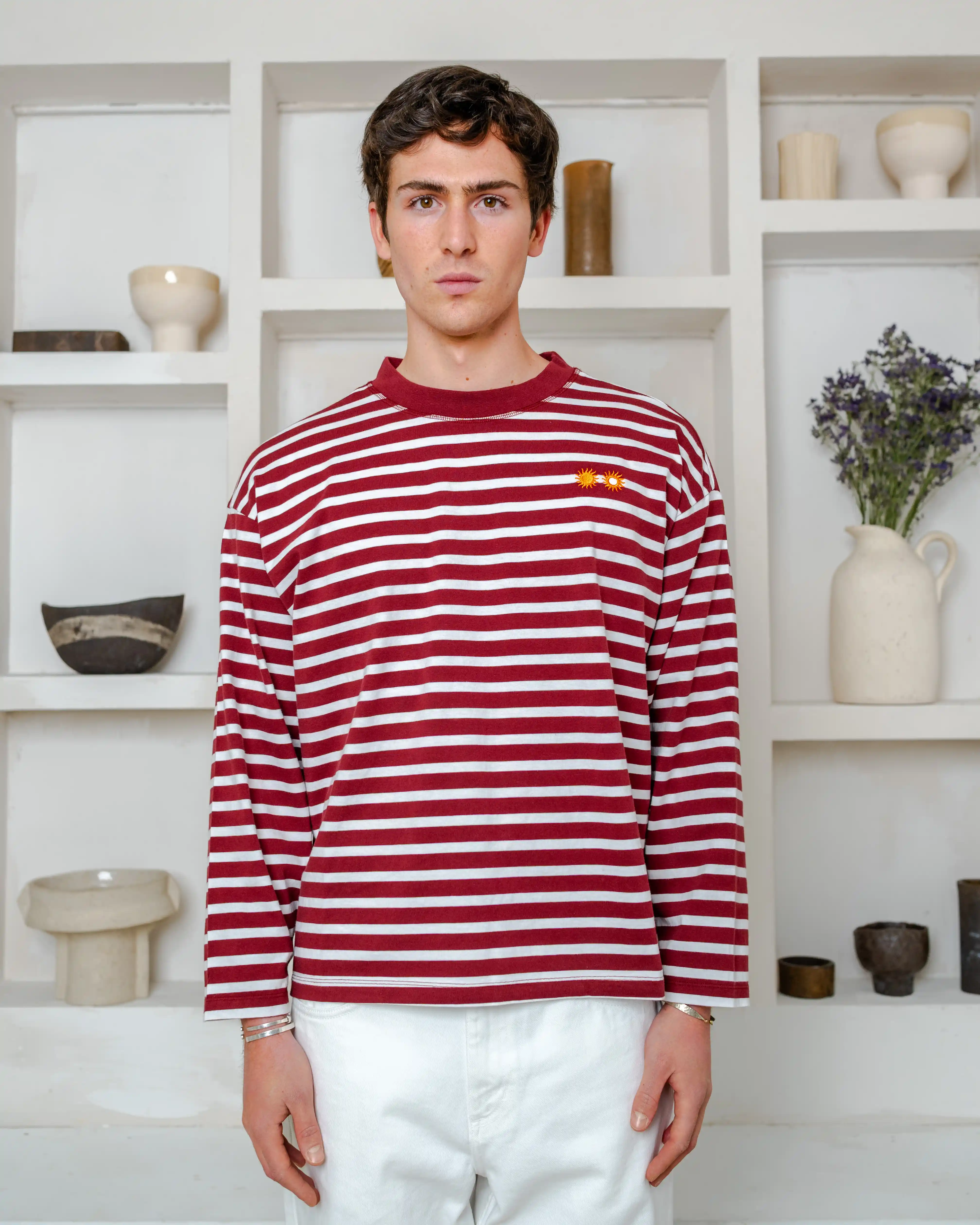 Stripes Burgundy Longsleeve - Image 3