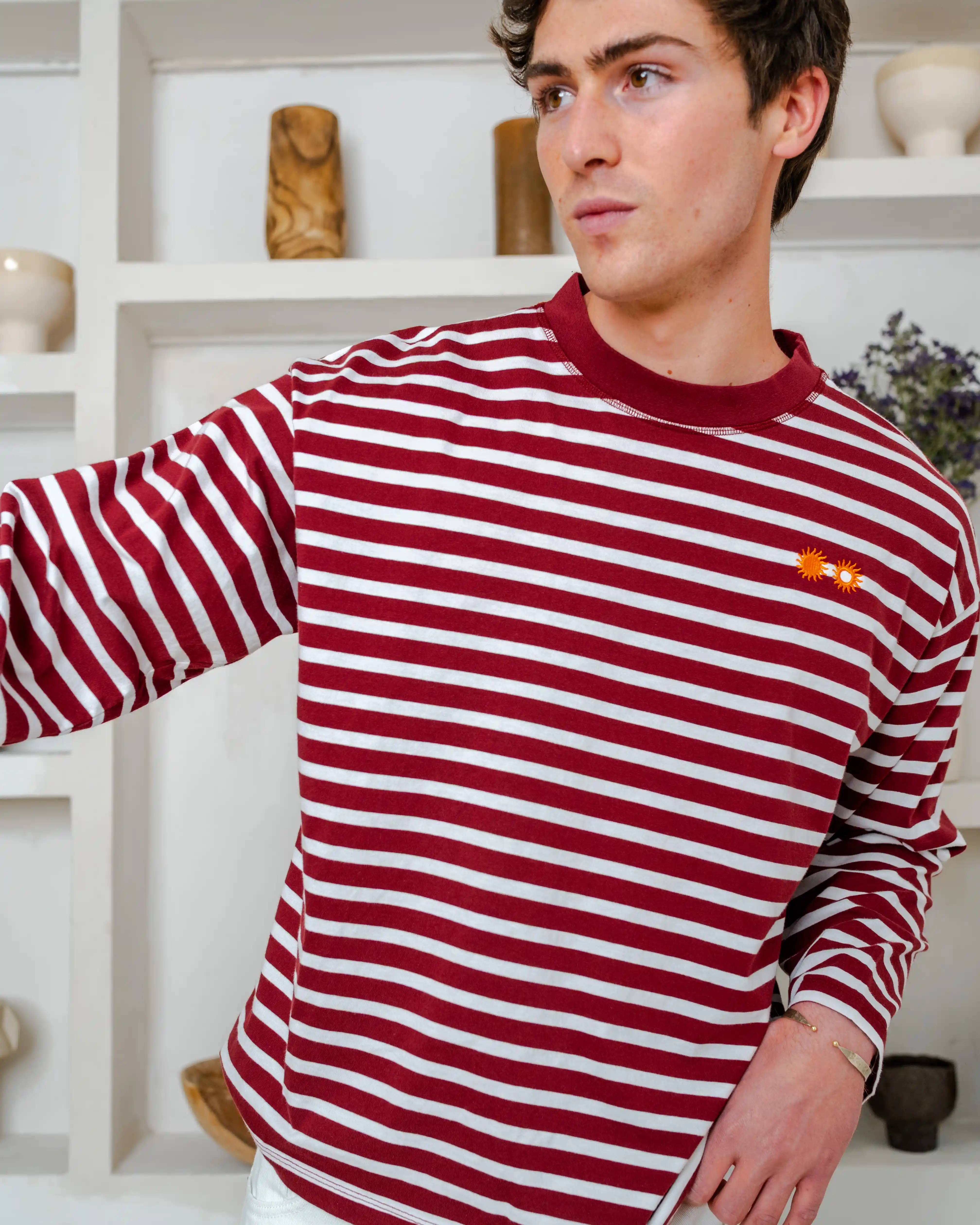Stripes Burgundy Longsleeve - Image 5
